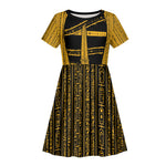 Egypt Obelisk Kid Short Sleeve Dress Ancient Mythology Sacred Sun Pillar