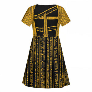 Egypt Obelisk Kid Short Sleeve Dress Ancient Mythology Sacred Sun Pillar