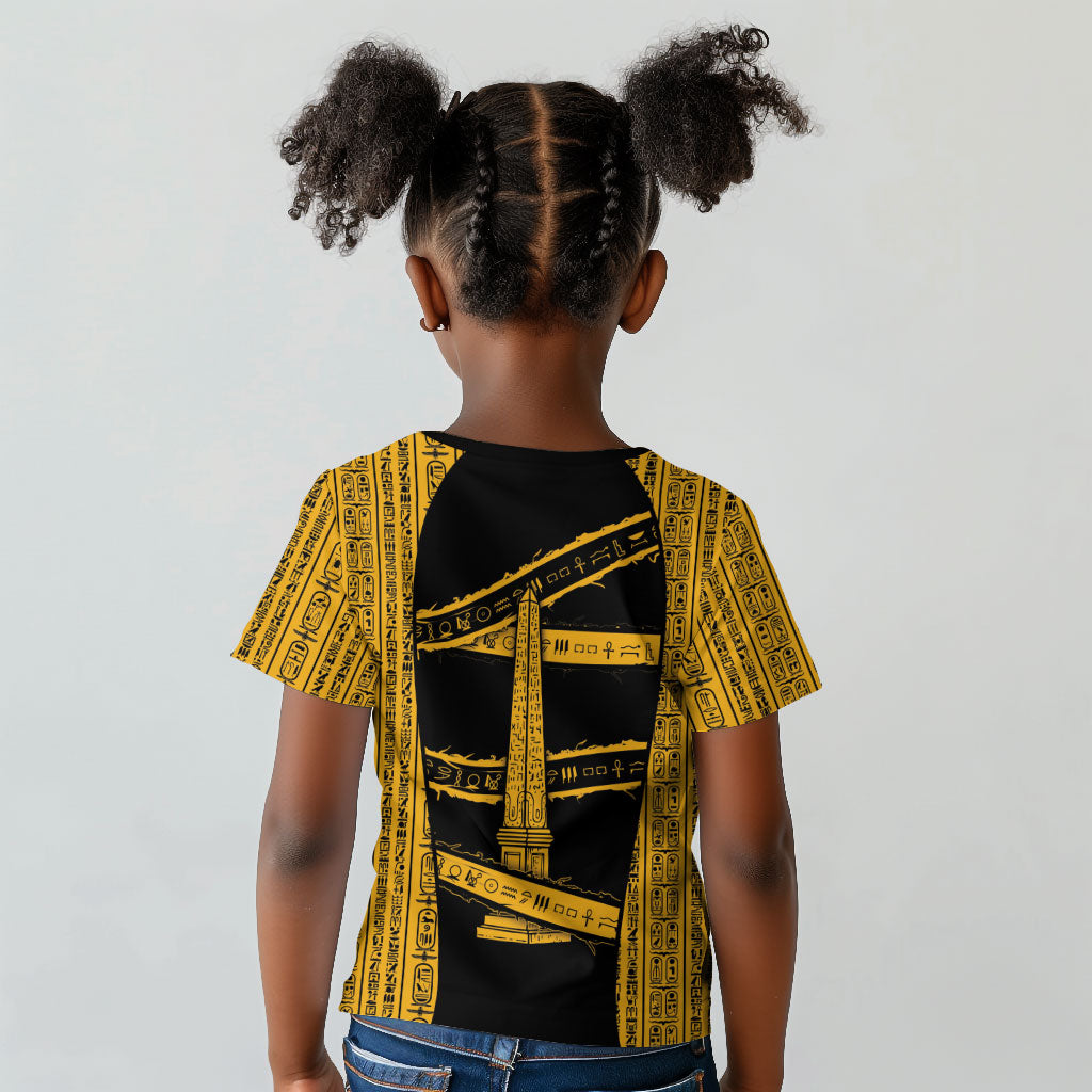 Egypt Obelisk Kid T shirt Ancient Mythology Sacred Sun Pillar