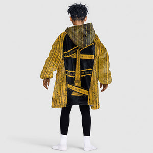 Egypt Obelisk Kid Wearable Blanket Hoodie Ancient Mythology Sacred Sun Pillar