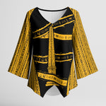 Egypt Obelisk Kimono Sleeve Blouse Ancient Mythology Sacred Sun Pillar