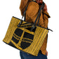 Egypt Obelisk Leather Tote Bag Ancient Mythology Sacred Sun Pillar