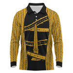 Egypt Obelisk Long Sleeve Polo Shirt Ancient Mythology Sacred Sun Pillar