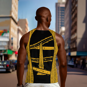 Egypt Obelisk Men Tank Top Ancient Mythology Sacred Sun Pillar