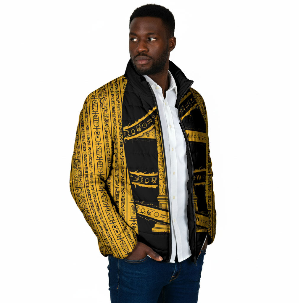 Egypt Obelisk Padded Jacket Ancient Mythology Sacred Sun Pillar