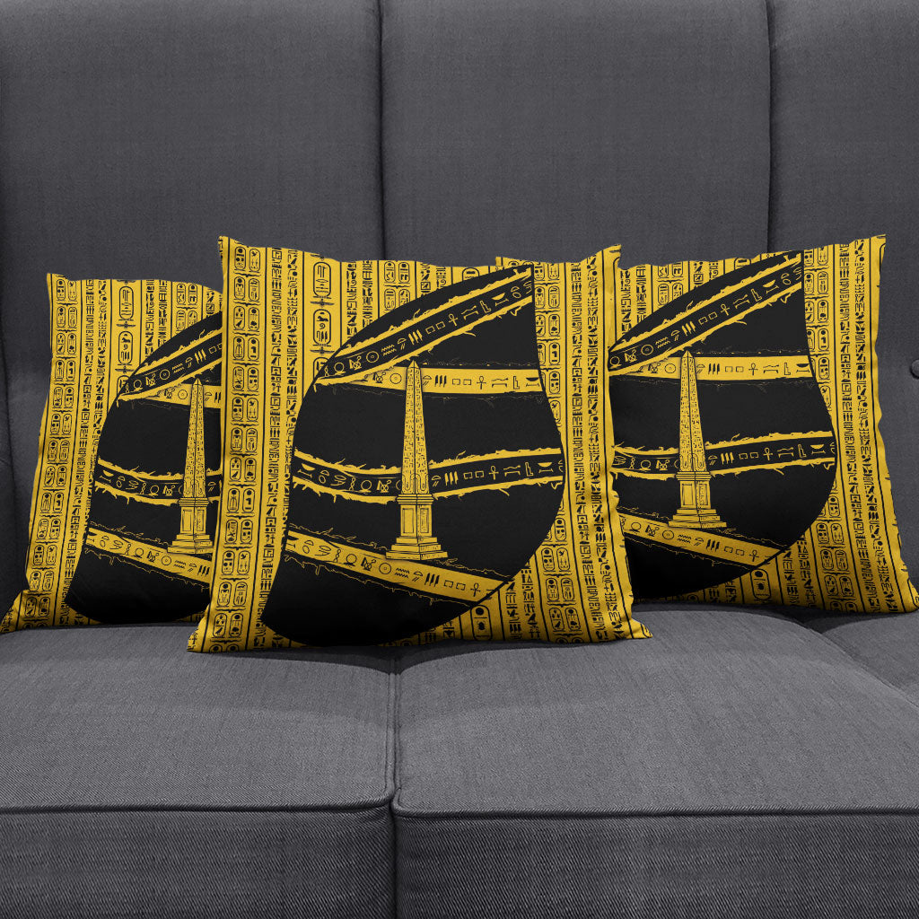 Egypt Obelisk Pillow Cover Ancient Mythology Sacred Sun Pillar