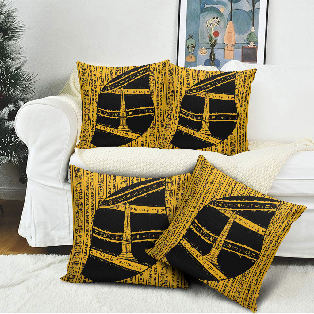 Egypt Obelisk Pillow Cover Ancient Mythology Sacred Sun Pillar