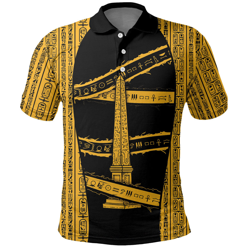 Egypt Obelisk Polo Shirt Ancient Mythology Sacred Sun Pillar