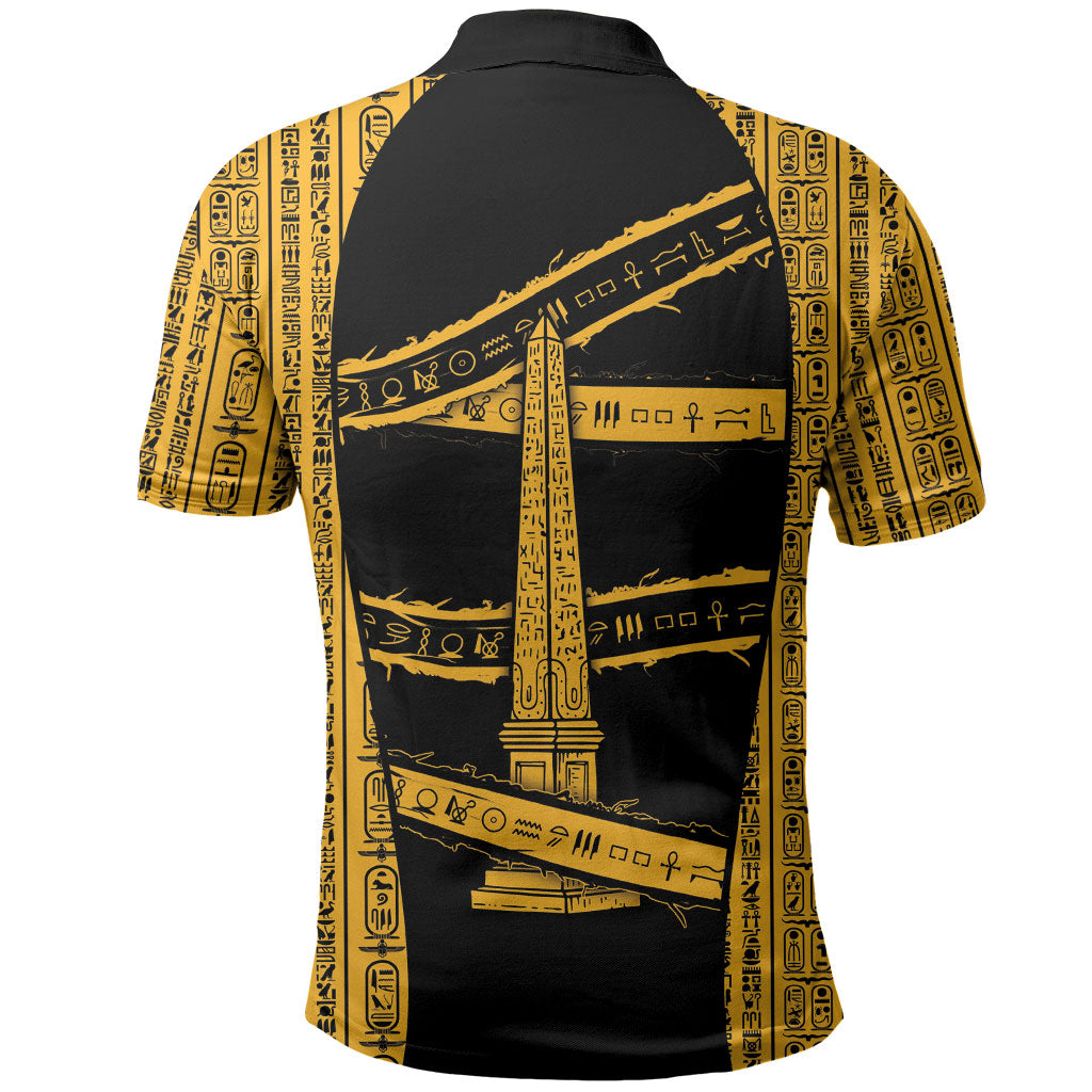 Egypt Obelisk Polo Shirt Ancient Mythology Sacred Sun Pillar