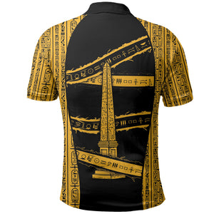 Egypt Obelisk Polo Shirt Ancient Mythology Sacred Sun Pillar
