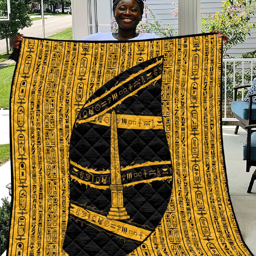 Egypt Obelisk Quilt Ancient Mythology Sacred Sun Pillar