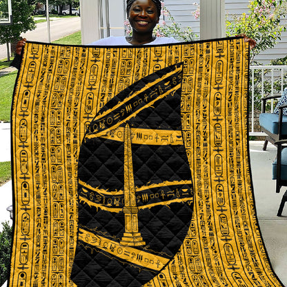 Egypt Obelisk Quilt Ancient Mythology Sacred Sun Pillar