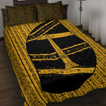 Egypt Obelisk Quilt Bed Set Ancient Mythology Sacred Sun Pillar