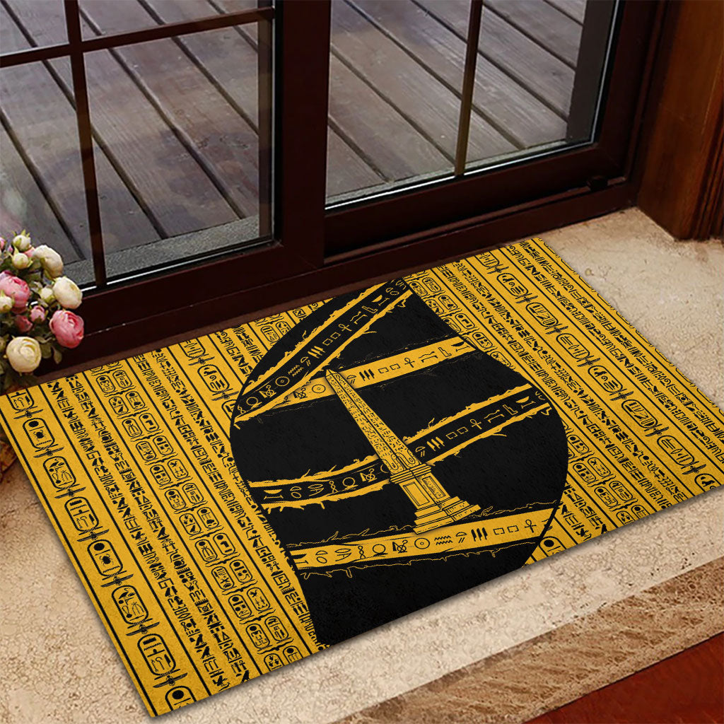Egypt Obelisk Rubber Doormat Ancient Mythology Sacred Sun Pillar