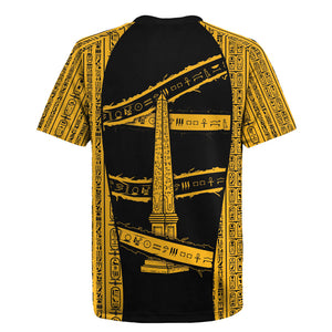 Egypt Obelisk Rugby Jersey Ancient Mythology Sacred Sun Pillar