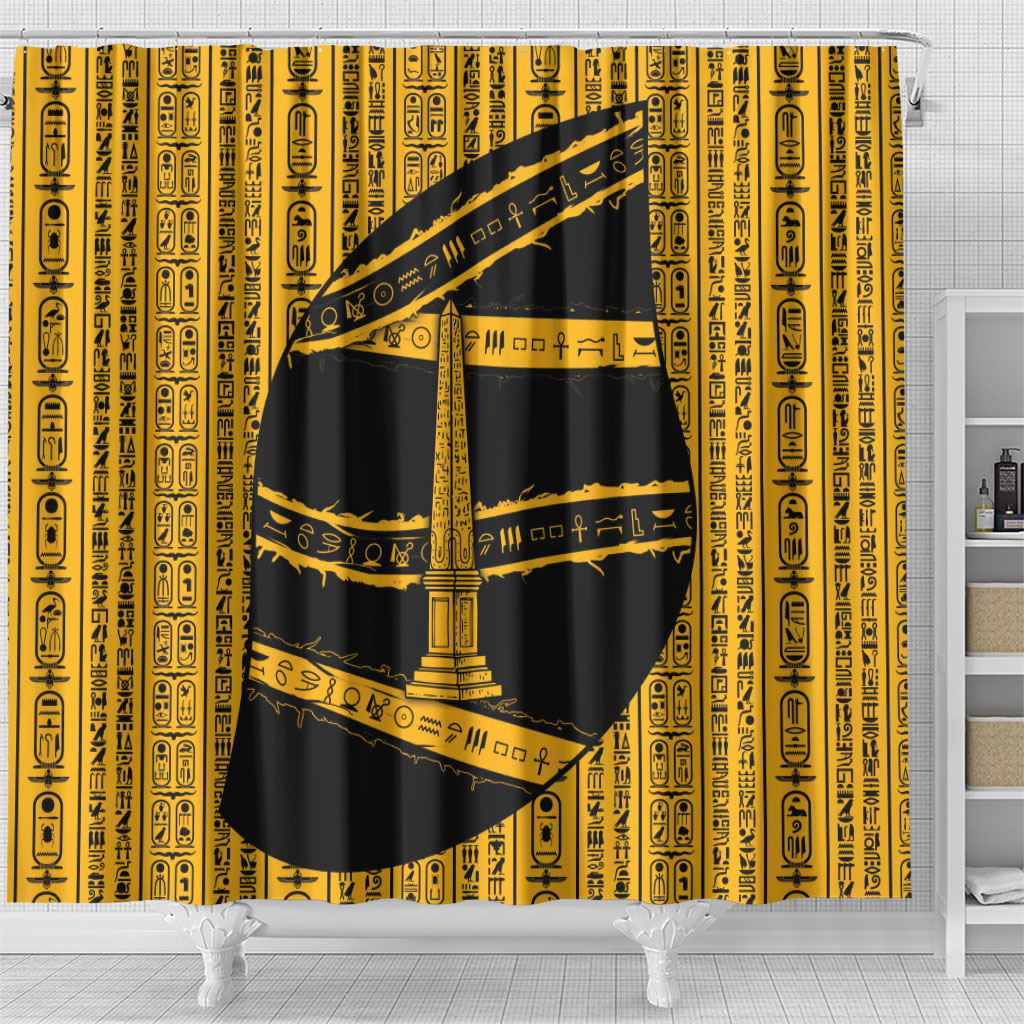 Egypt Obelisk Shower Curtain Ancient Mythology Sacred Sun Pillar