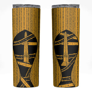 Egypt Obelisk Skinny Tumbler Ancient Mythology Sacred Sun Pillar