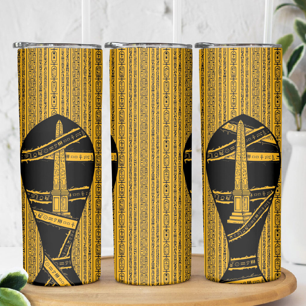 Egypt Obelisk Skinny Tumbler Ancient Mythology Sacred Sun Pillar