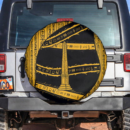 Egypt Obelisk Spare Tire Cover Ancient Mythology Sacred Sun Pillar