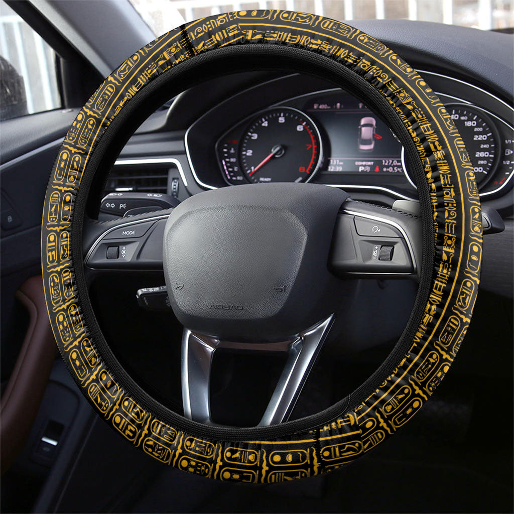 Egypt Obelisk Steering Wheel Cover Ancient Mythology Sacred Sun Pillar