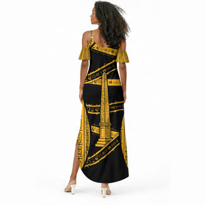 Egypt Obelisk Summer Maxi Dress Ancient Mythology Sacred Sun Pillar