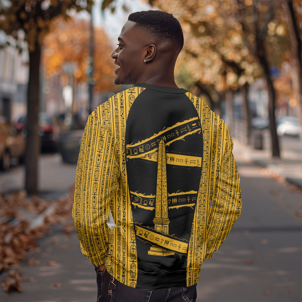Egypt Obelisk Sweatshirt Ancient Mythology Sacred Sun Pillar