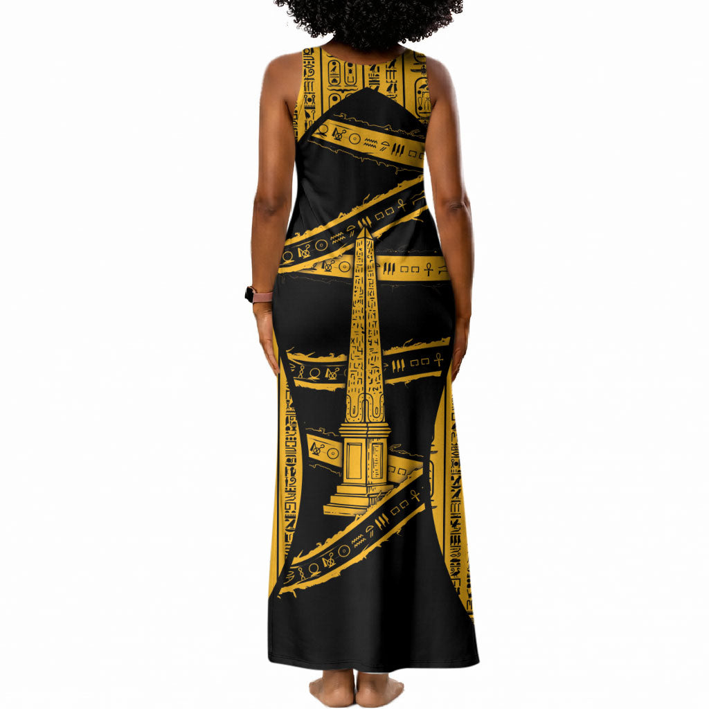 Egypt Obelisk Tank Maxi Dress Ancient Mythology Sacred Sun Pillar