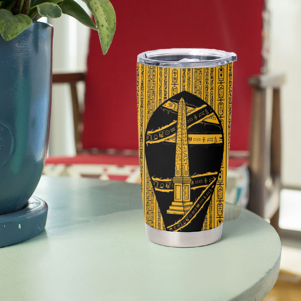 Egypt Obelisk Tumbler Cup Ancient Mythology Sacred Sun Pillar