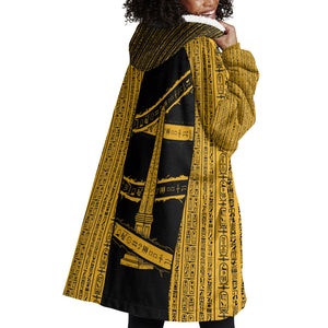 Egypt Obelisk Wearable Blanket Hoodie Ancient Mythology Sacred Sun Pillar