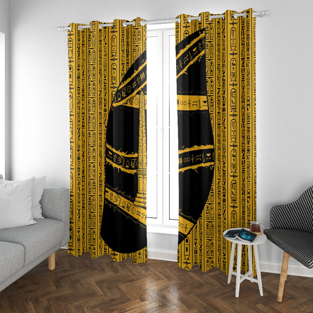 Egypt Obelisk Window Curtain Ancient Mythology Sacred Sun Pillar