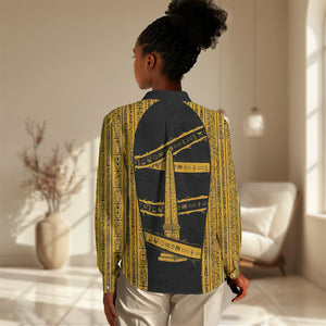 Egypt Obelisk Women Casual Shirt Ancient Mythology Sacred Sun Pillar