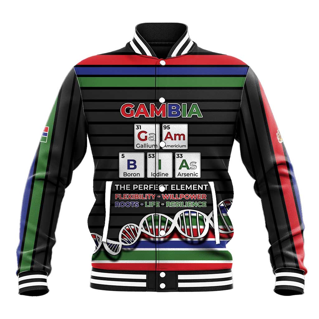 Gambia Baseball Jacket Perfect Periodic Element Of African - African Pride