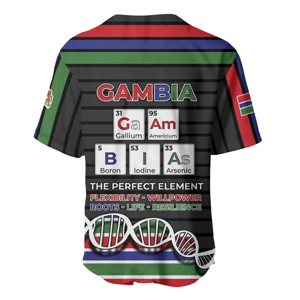 Gambia Baseball Jersey Perfect Periodic Element Of African - African Pride