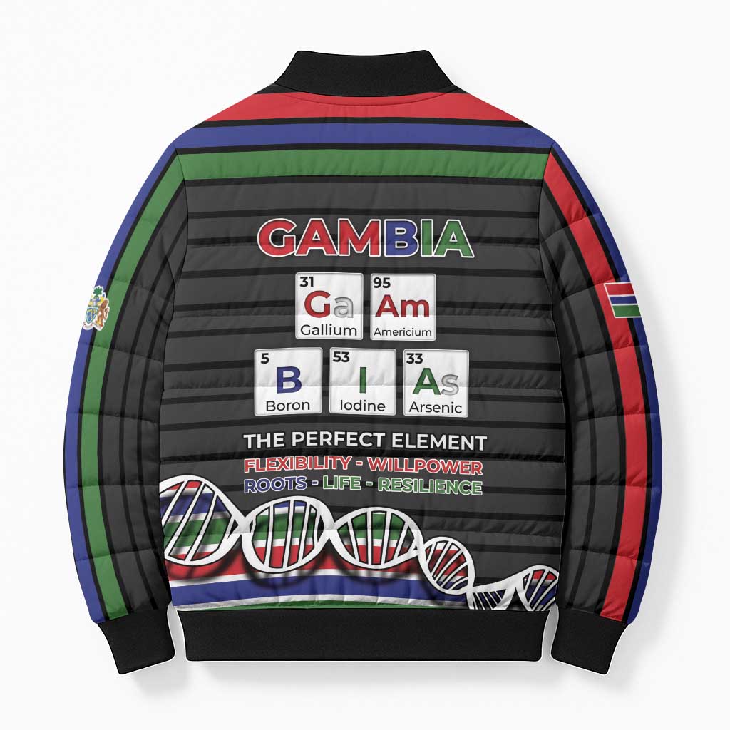 Gambia Bomber Puffer Jacket Perfect Periodic Element Of African - African Pride
