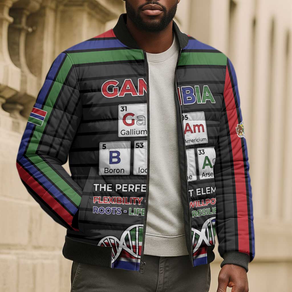 Gambia Bomber Puffer Jacket Perfect Periodic Element Of African - African Pride