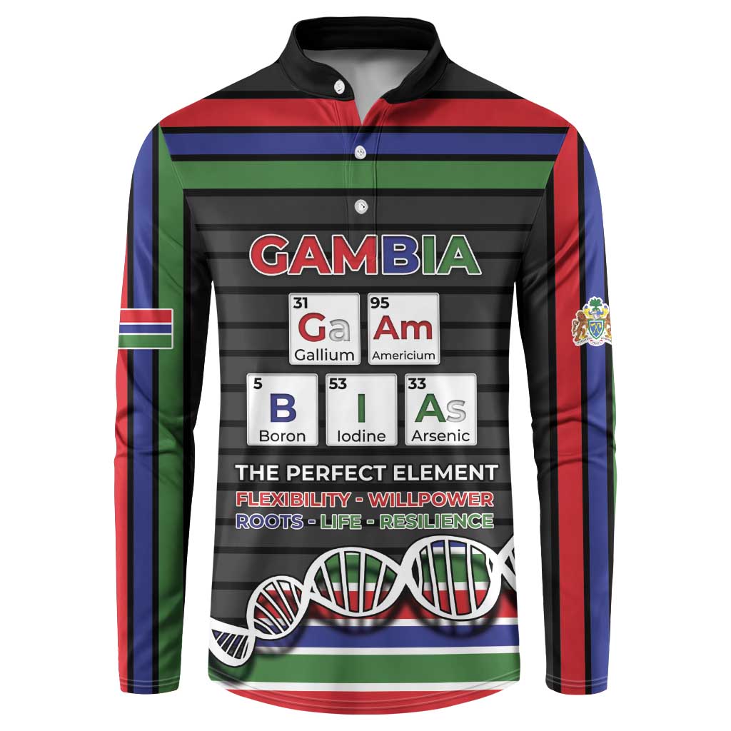 Gambia Button Sweatshirt Perfect Periodic Element Of African