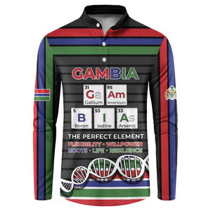 Gambia Button Sweatshirt Perfect Periodic Element Of African