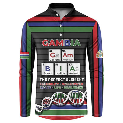 Gambia Button Sweatshirt Perfect Periodic Element Of African