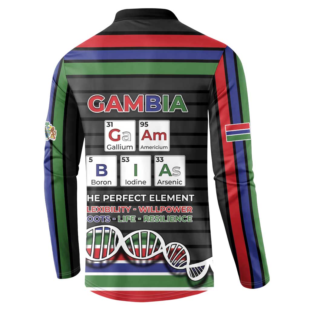 Gambia Button Sweatshirt Perfect Periodic Element Of African