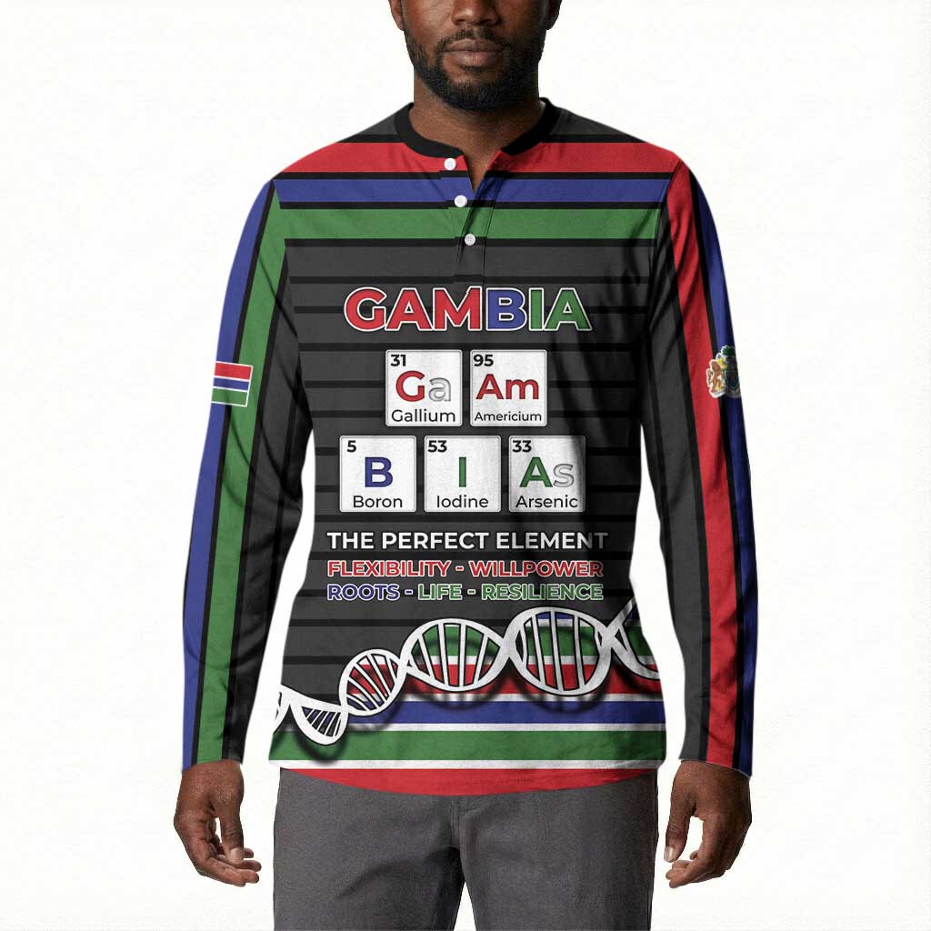 Gambia Button Sweatshirt Perfect Periodic Element Of African