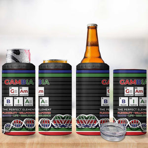 Gambia 4 in 1 Can Cooler Tumbler Perfect Periodic Element Of African - African Pride