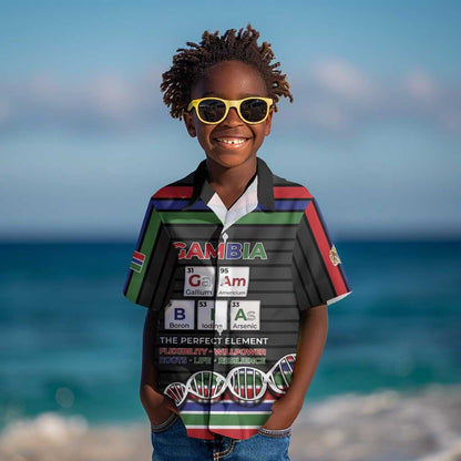 Gambia Kid Hawaiian Shirt Perfect Periodic Element Of African - African Pride