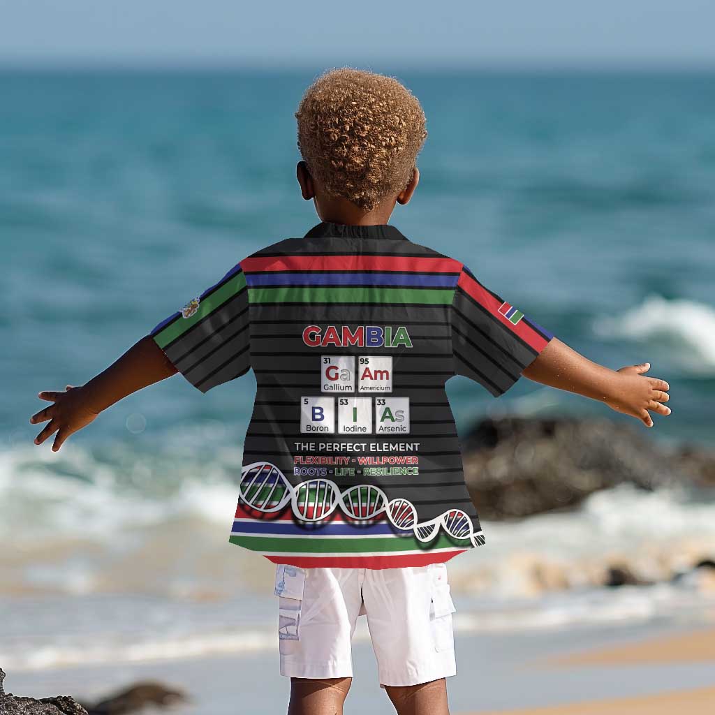 Gambia Kid Hawaiian Shirt Perfect Periodic Element Of African - African Pride
