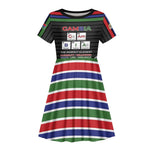 Gambia Kid Short Sleeve Dress Perfect Periodic Element Of African - African Pride