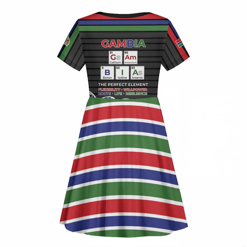 Gambia Kid Short Sleeve Dress Perfect Periodic Element Of African - African Pride