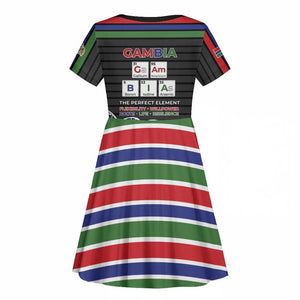 Gambia Kid Short Sleeve Dress Perfect Periodic Element Of African - African Pride