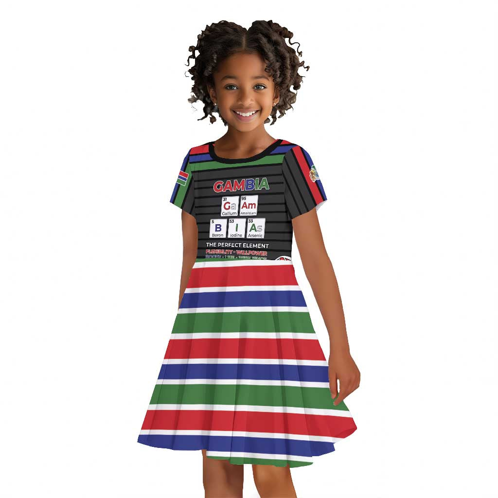 Gambia Kid Short Sleeve Dress Perfect Periodic Element Of African - African Pride