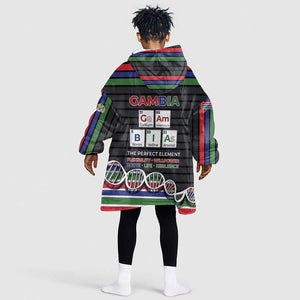 Gambia Kid Wearable Blanket Hoodie Perfect Periodic Element Of African - African Pride