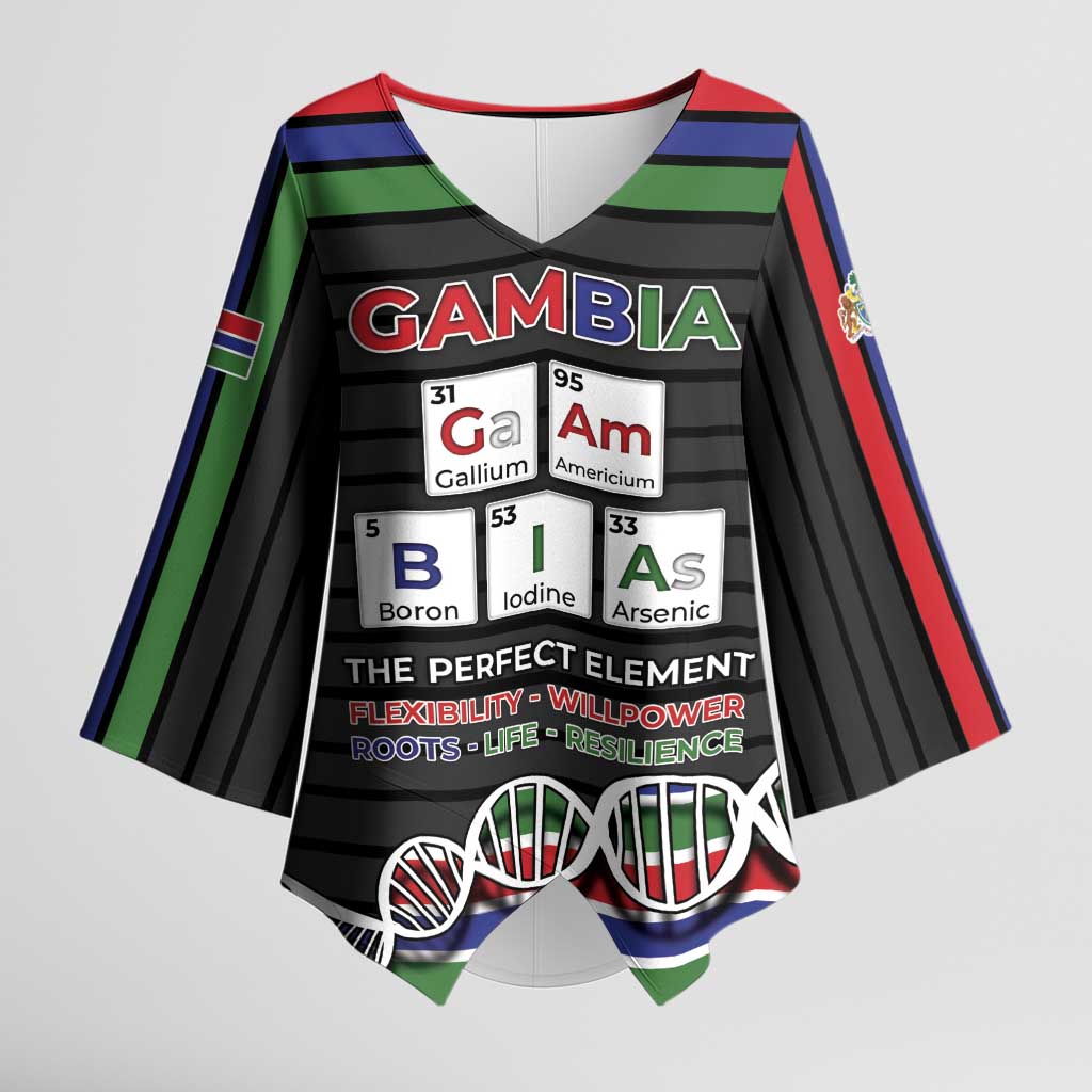 Gambia Kimono Sleeve Blouse Perfect Periodic Element Of African - African Pride
