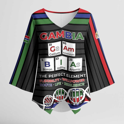 Gambia Kimono Sleeve Blouse Perfect Periodic Element Of African - African Pride